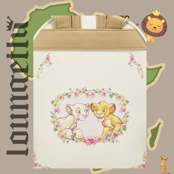 NWT Loungefly Disney The Lion King Young Simba & Nala Heart Mini Backpack main image 4